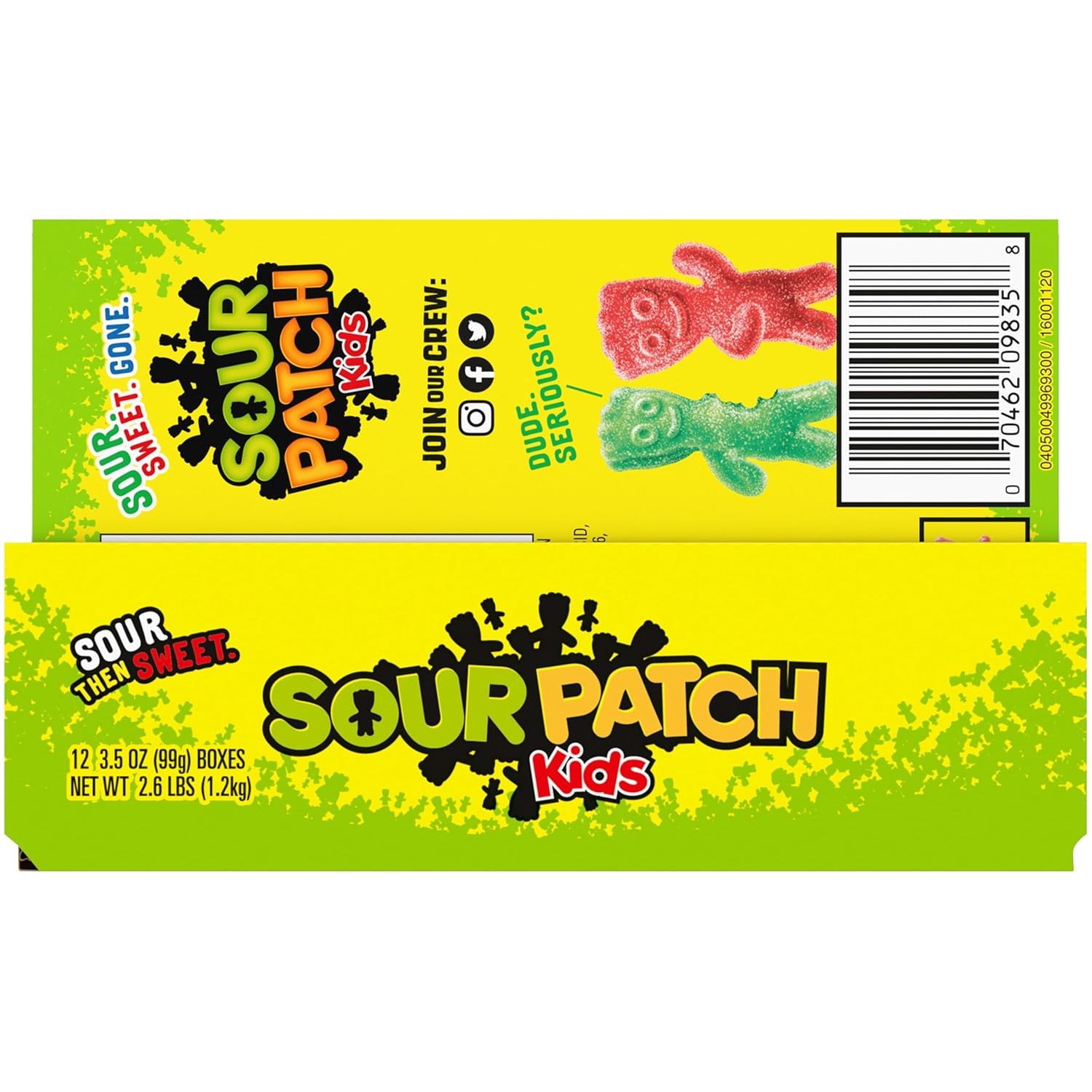 SOUR PATCH KIDS Soft & Chewy Candy, 12-Box Easter Basket Stuffer and Valentine's Day Gift Bag Treat