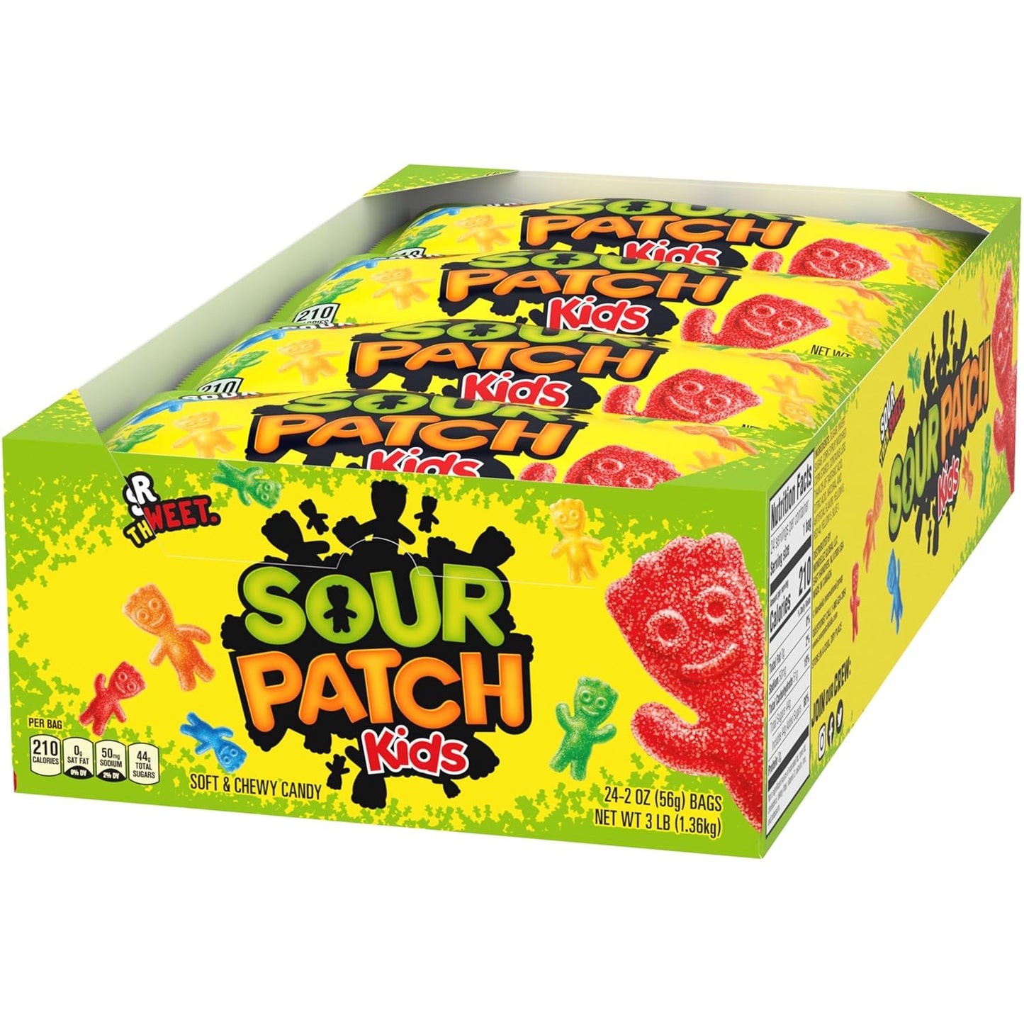 SOUR PATCH KIDS Soft & Chewy Gummy Candy Bulk Pack – Lunchbox Treats for School and After-School Snack Time