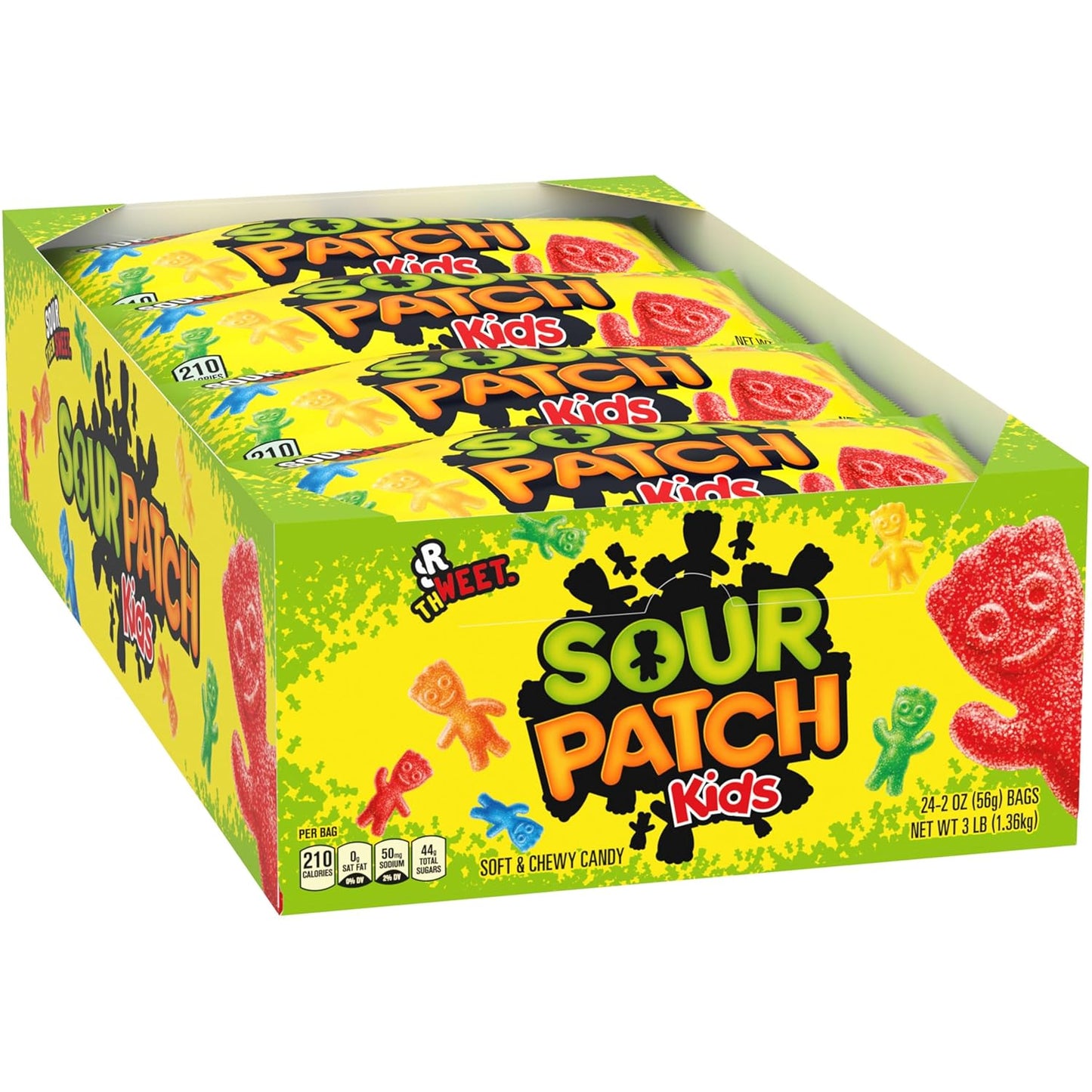 SOUR PATCH KIDS Soft & Chewy Gummy Candy Bulk Pack – Lunchbox Treats for School and After-School Snack Time