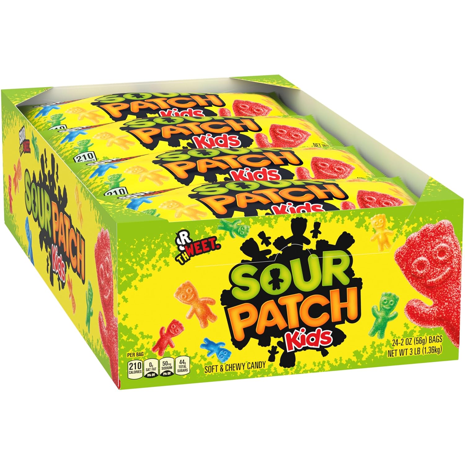 SOUR PATCH KIDS Soft & Chewy Gummy Candy Bulk Pack – Lunchbox Treats for School and After-School Snack Time