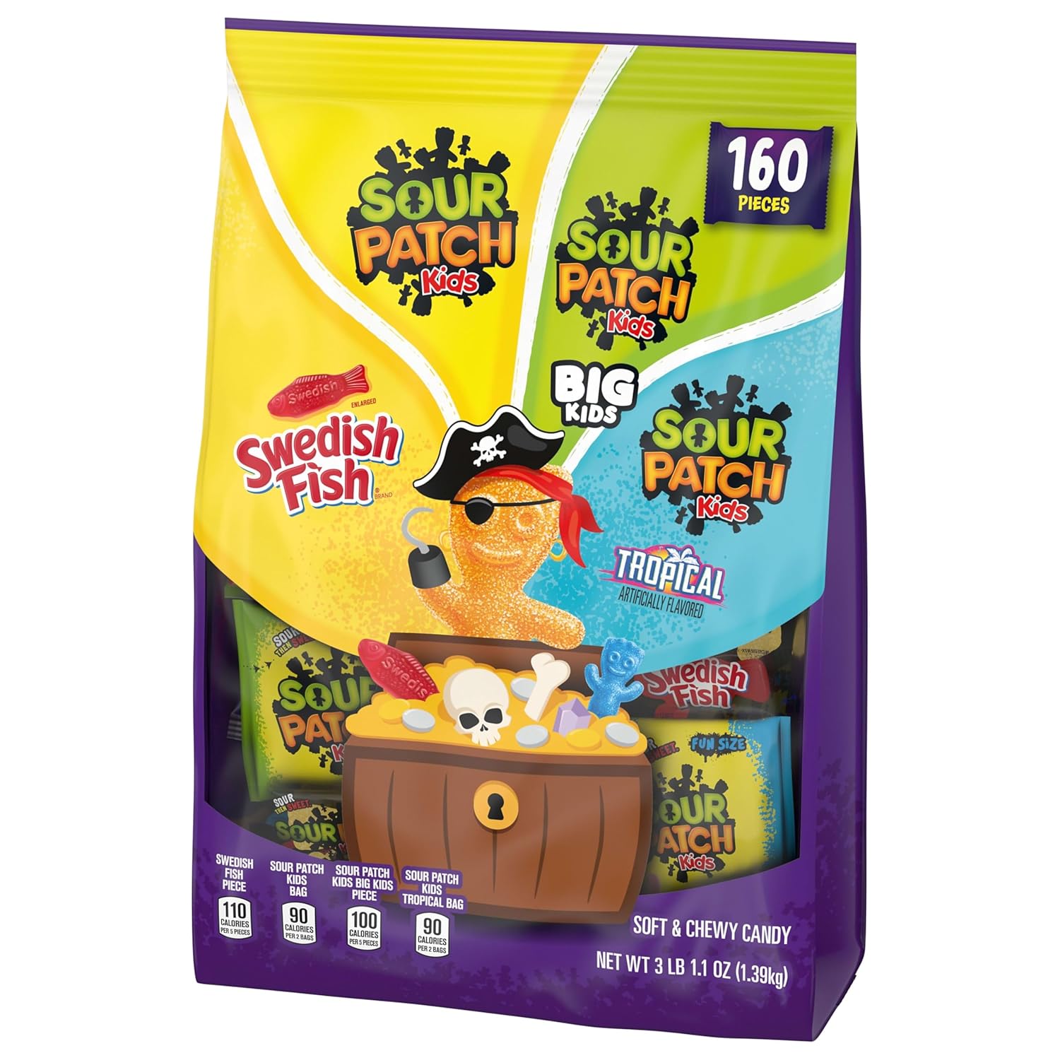 SOUR PATCH KIDS & SWEDISH FISH Halloween Candy – Stylish Bulk Treats for Candy Bowls, Baskets, and Decorative Halloween Displays