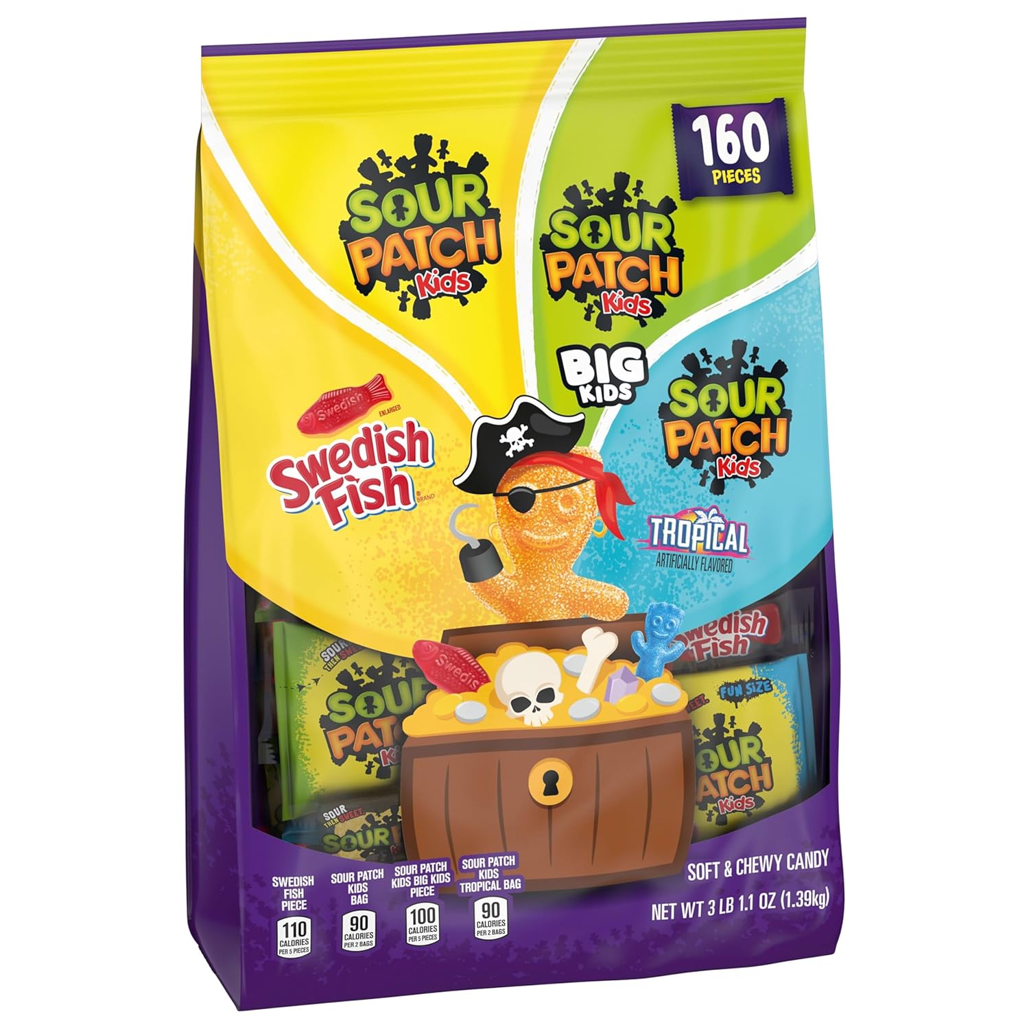 SOUR PATCH KIDS & SWEDISH FISH Halloween Candy – Stylish Bulk Treats for Candy Bowls, Baskets, and Decorative Halloween Displays