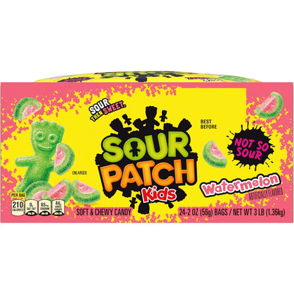 SOUR PATCH KIDS Watermelon Chewy Candy – Classroom Party Treats and Halloween Trick-or-Treat Handouts for Kids