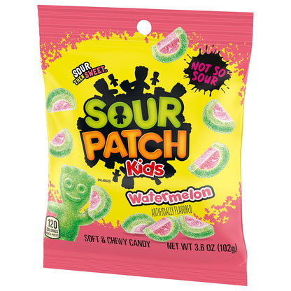 SOUR PATCH KIDS Watermelon Soft & Chewy Candy – Bulk 12-Pack Lunchbox Snack for School-Age Kids