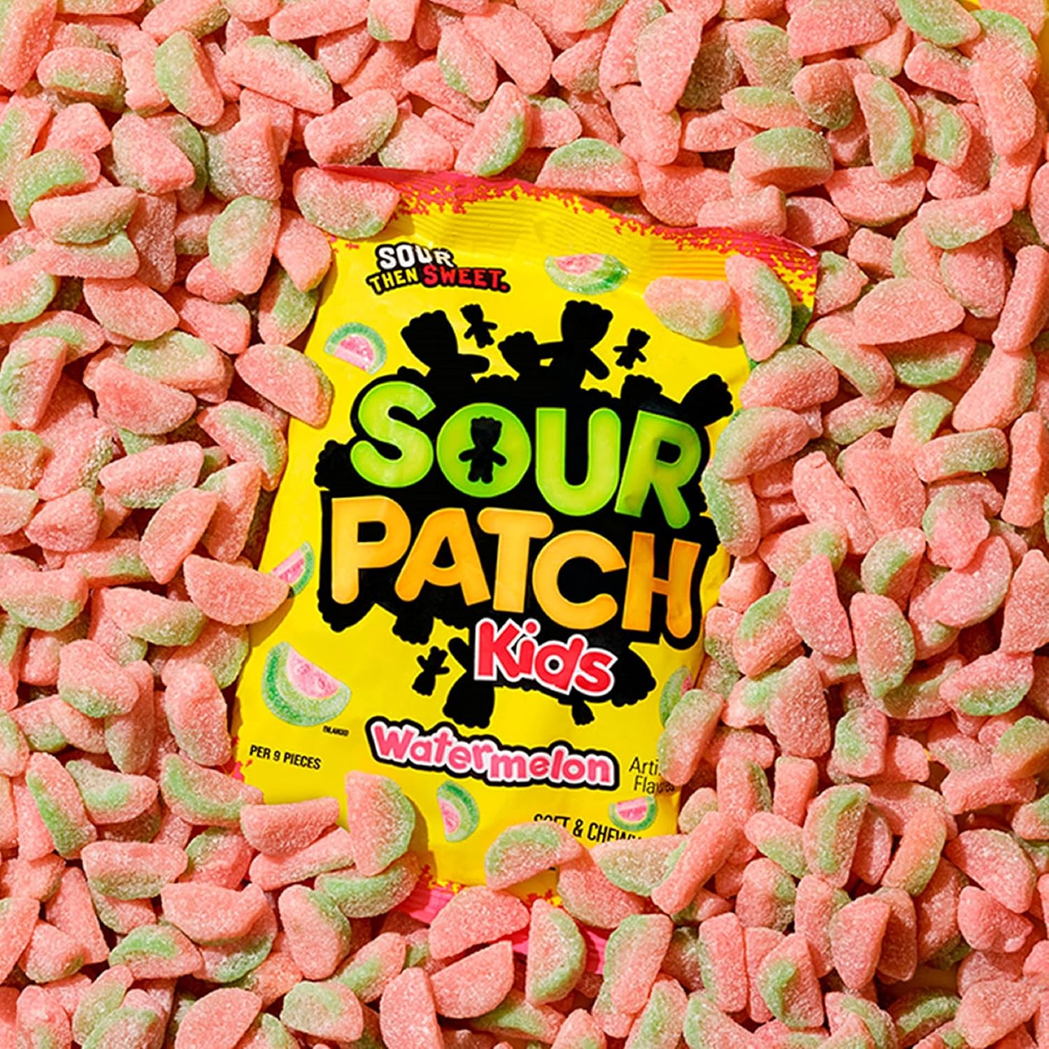SOUR PATCH KIDS Watermelon Soft & Chewy Candy – Bulk 12-Pack Lunchbox Snack for School-Age Kids