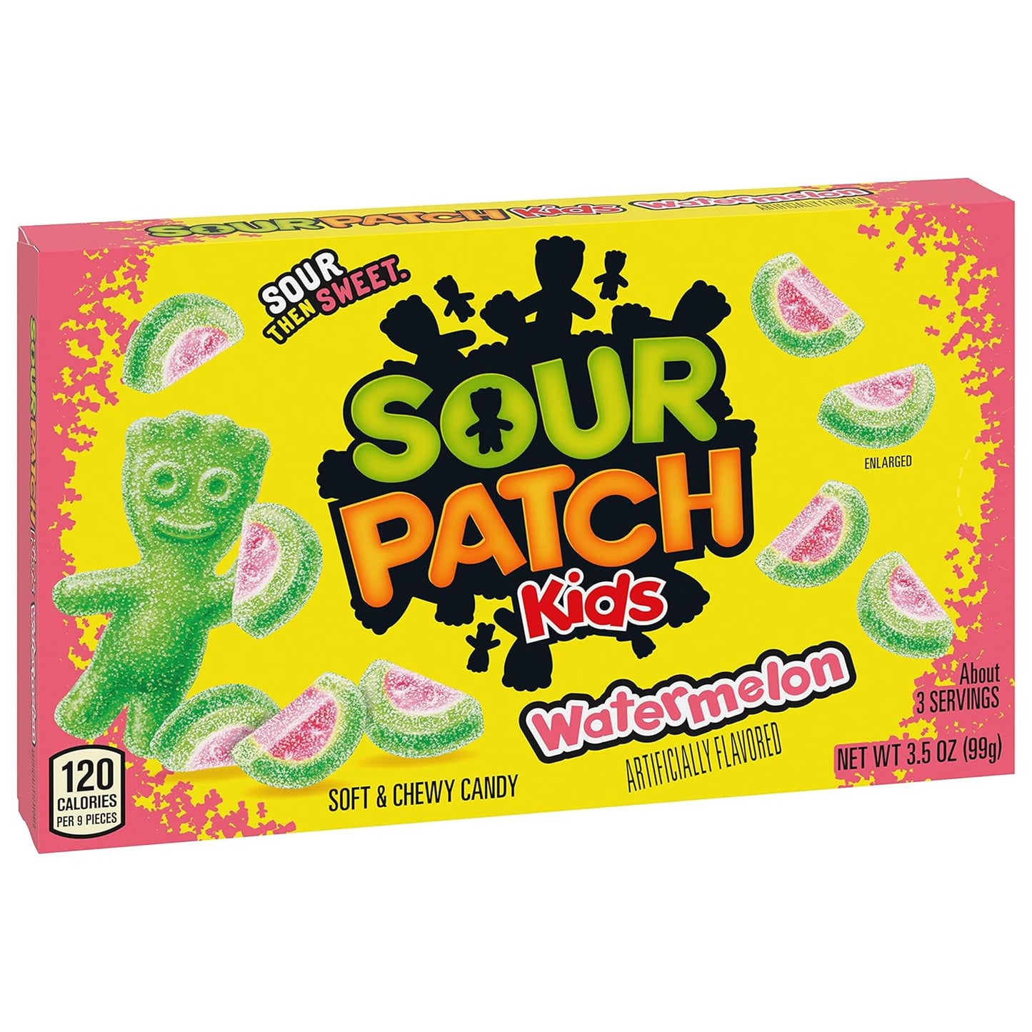 SOUR PATCH KIDS Watermelon Soft & Chewy Candy, Bulk Lunchbox Snack for Kids' School Lunches and After-School Treats, 12 - 3.5 oz Boxes