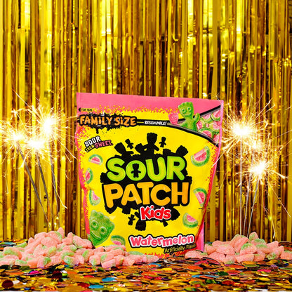 SOUR PATCH KIDS Watermelon Soft & Chewy Candy – Holiday Hostess Gift and Stocking Stuffer Candy, Pack of 2