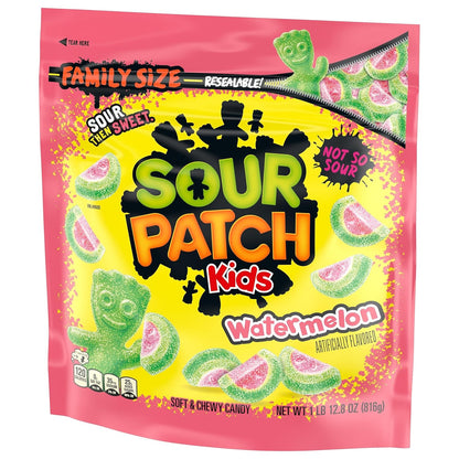 SOUR PATCH KIDS Watermelon Soft & Chewy Candy – Holiday Hostess Gift and Stocking Stuffer Candy, Pack of 2