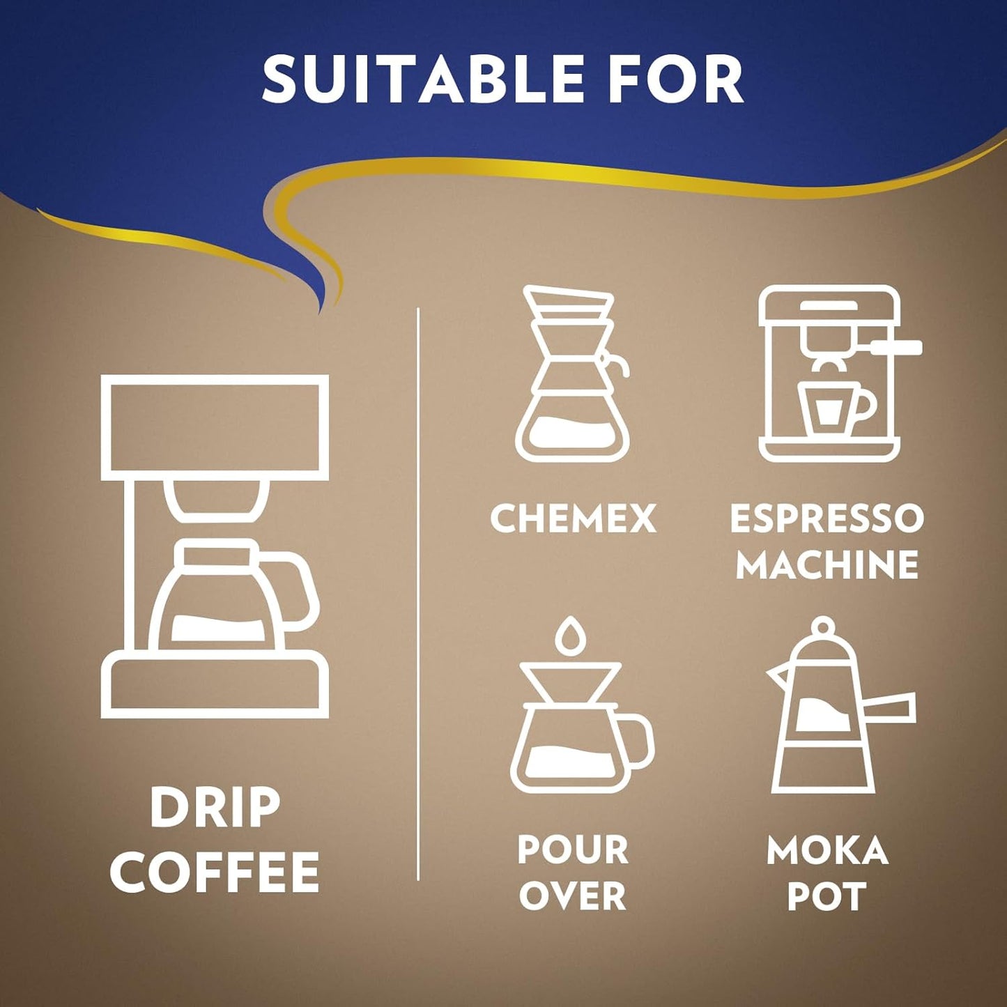 sourced from 15 coffee-growing countries for complex, layered taste