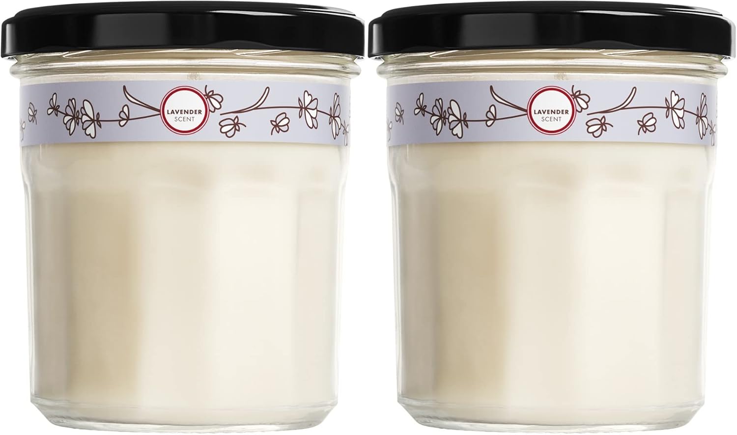 soy wax and vegetable wax construction — plant-based, cleaner burn than paraffin