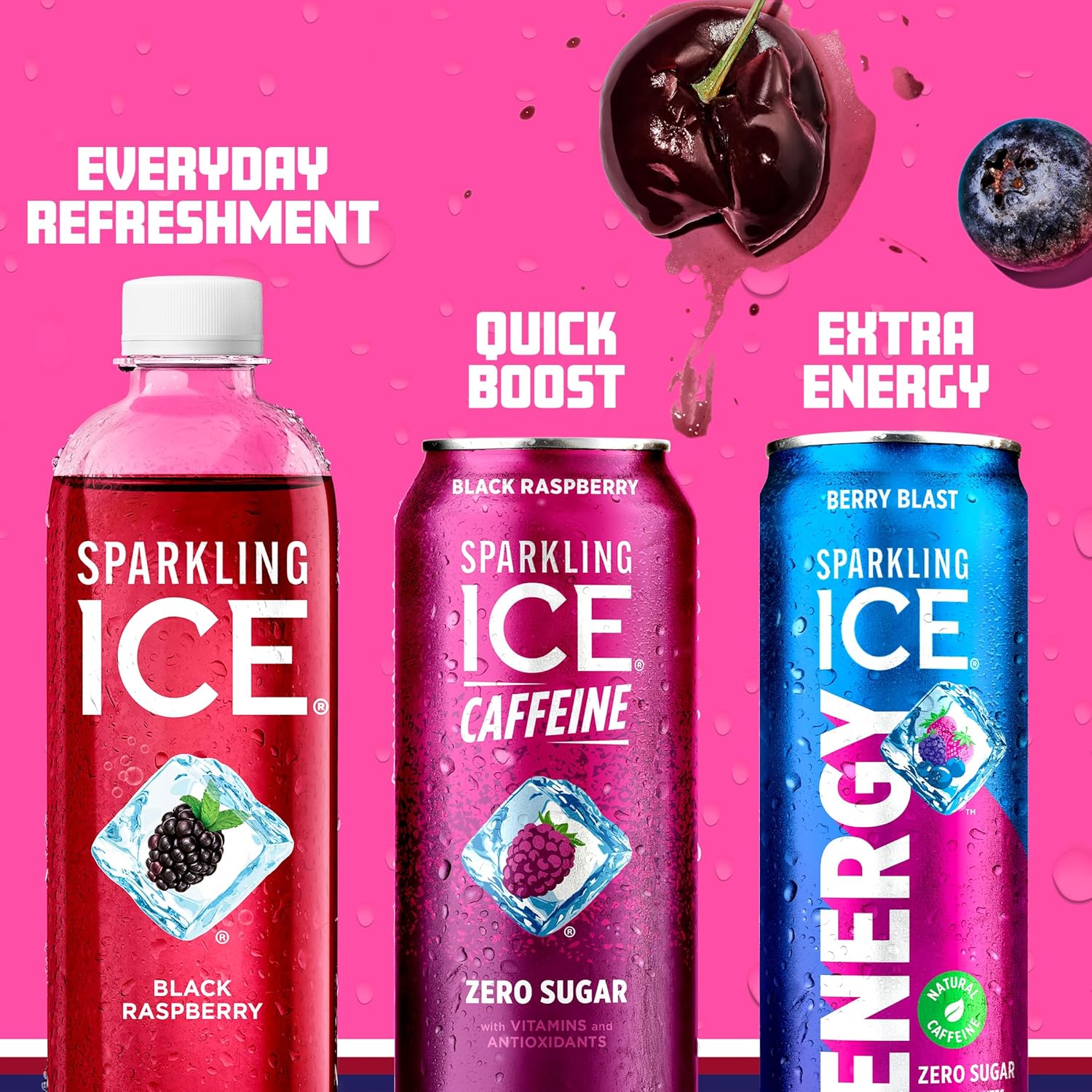 Sparkling Ice Energy Variety Pack – Portable 12 oz Cans for Hiking Trails, Road Trips and Camping Coolers