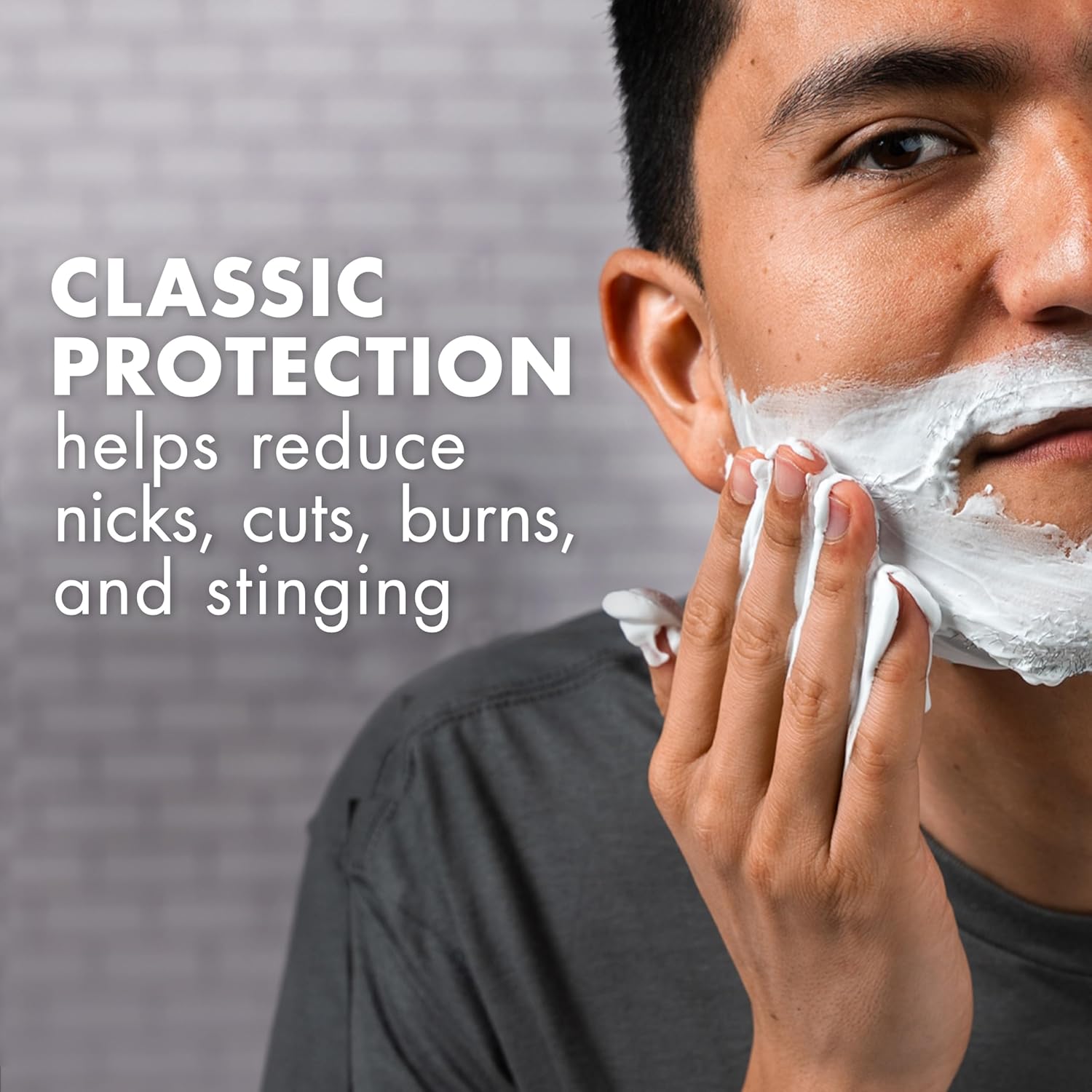 special lubricant complex to protect skin during razor contact