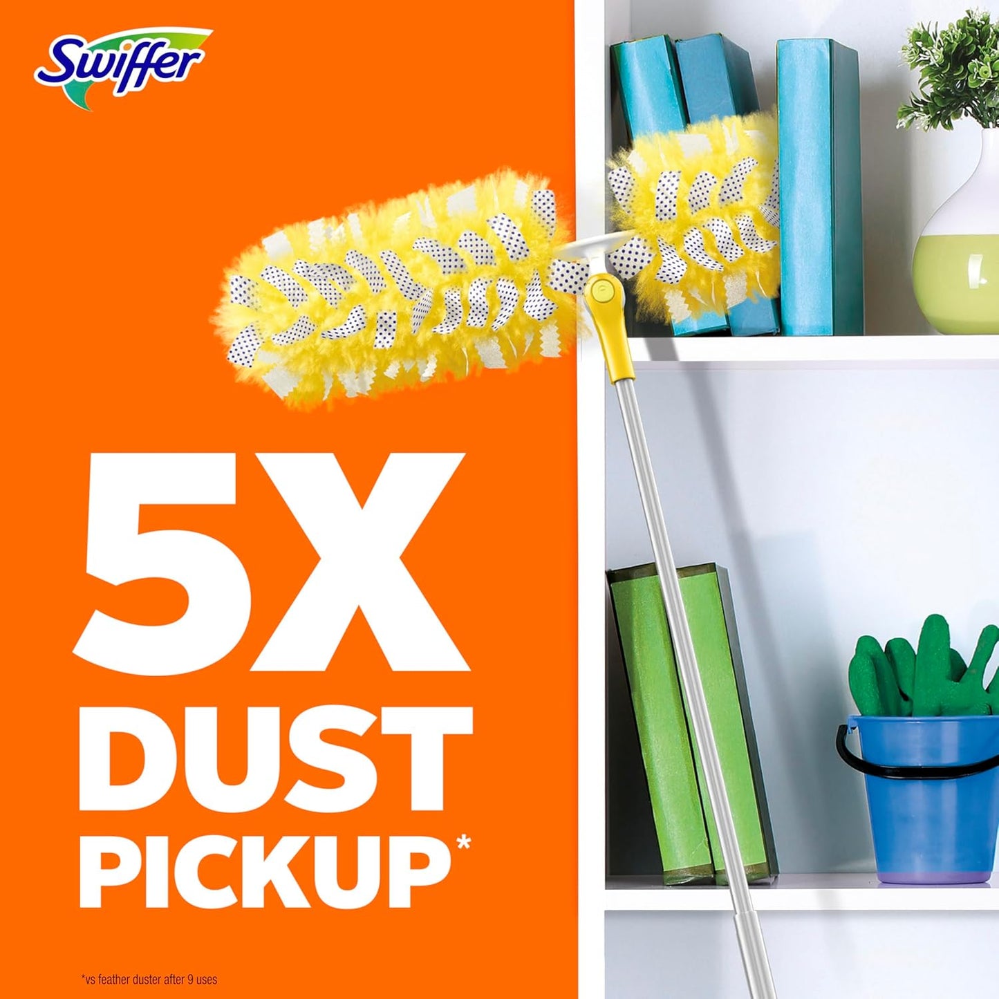 specially coated fibers that trap + lock dust particles