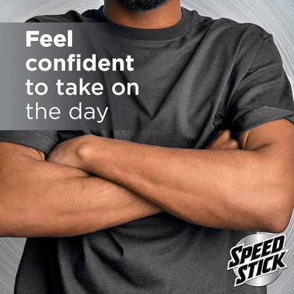 Speed Stick Men's Deodorant – Daily Self-Care Ritual Stick, Aluminum-Free 24-Hour Odor Protection, 4 Pack