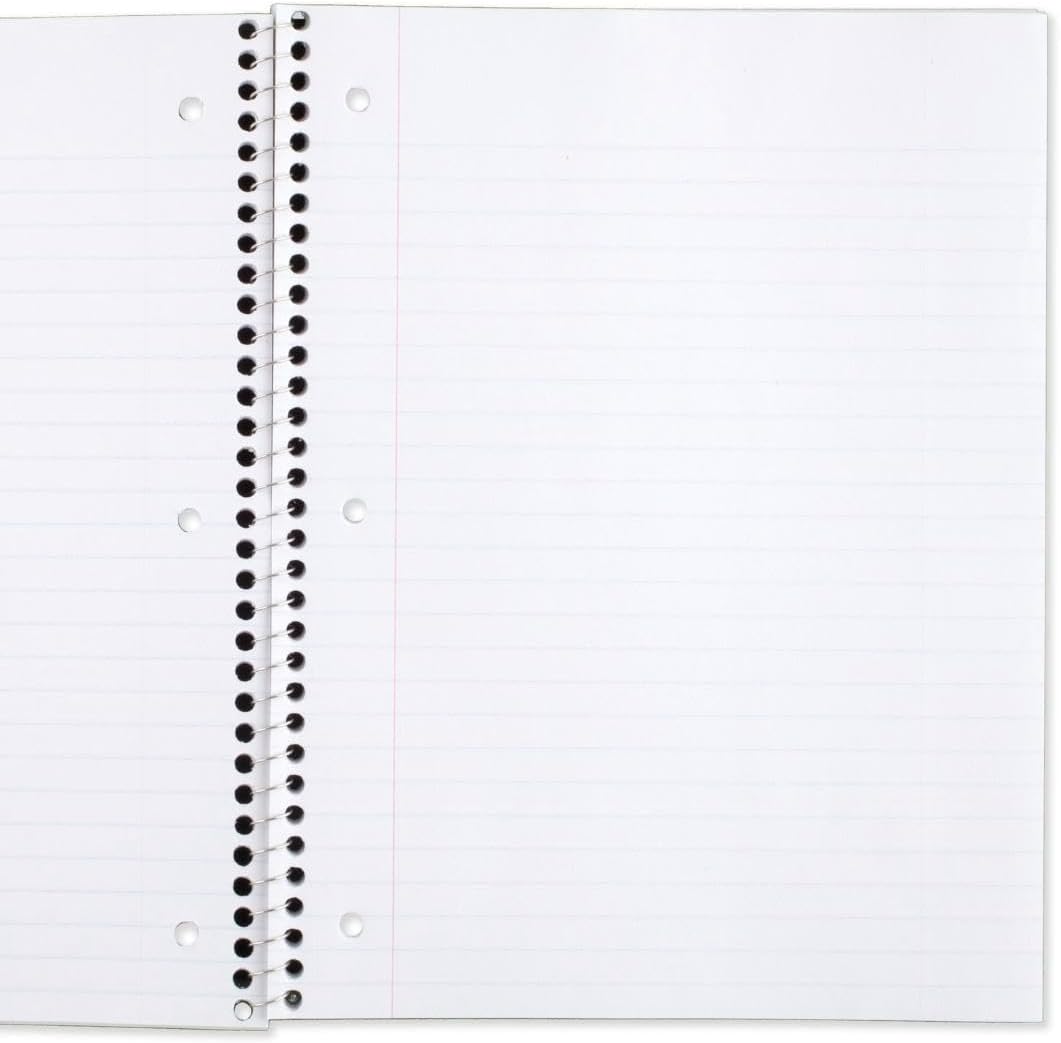 spiral-bound with 3-hole punched pages compatible with standard ring binders