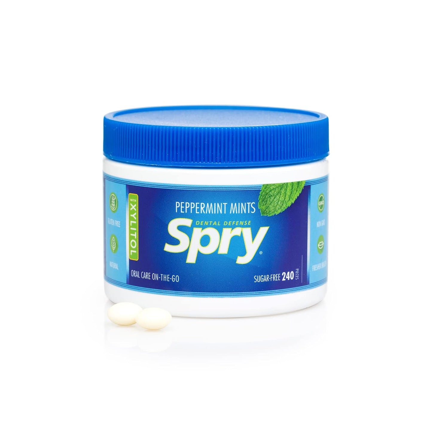 Spry Xylitol Berry Blast Mints Sugar Free Candy - Thoughtful Health-Conscious Stocking Stuffer Gift, 45 Count