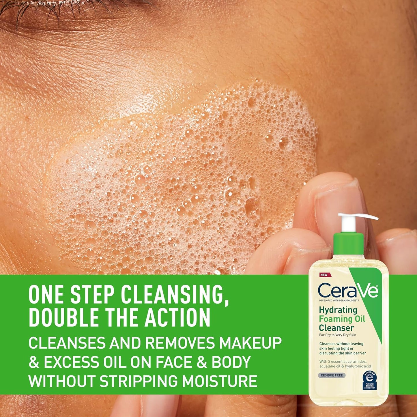squalane oil to retain moisture and prevent dryness post-cleanse