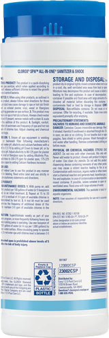 Clorox Pool&Spa All-in-One Sanitizer & Shock for Patio Hot Tub and Outdoor Spa Water Care, 2LB