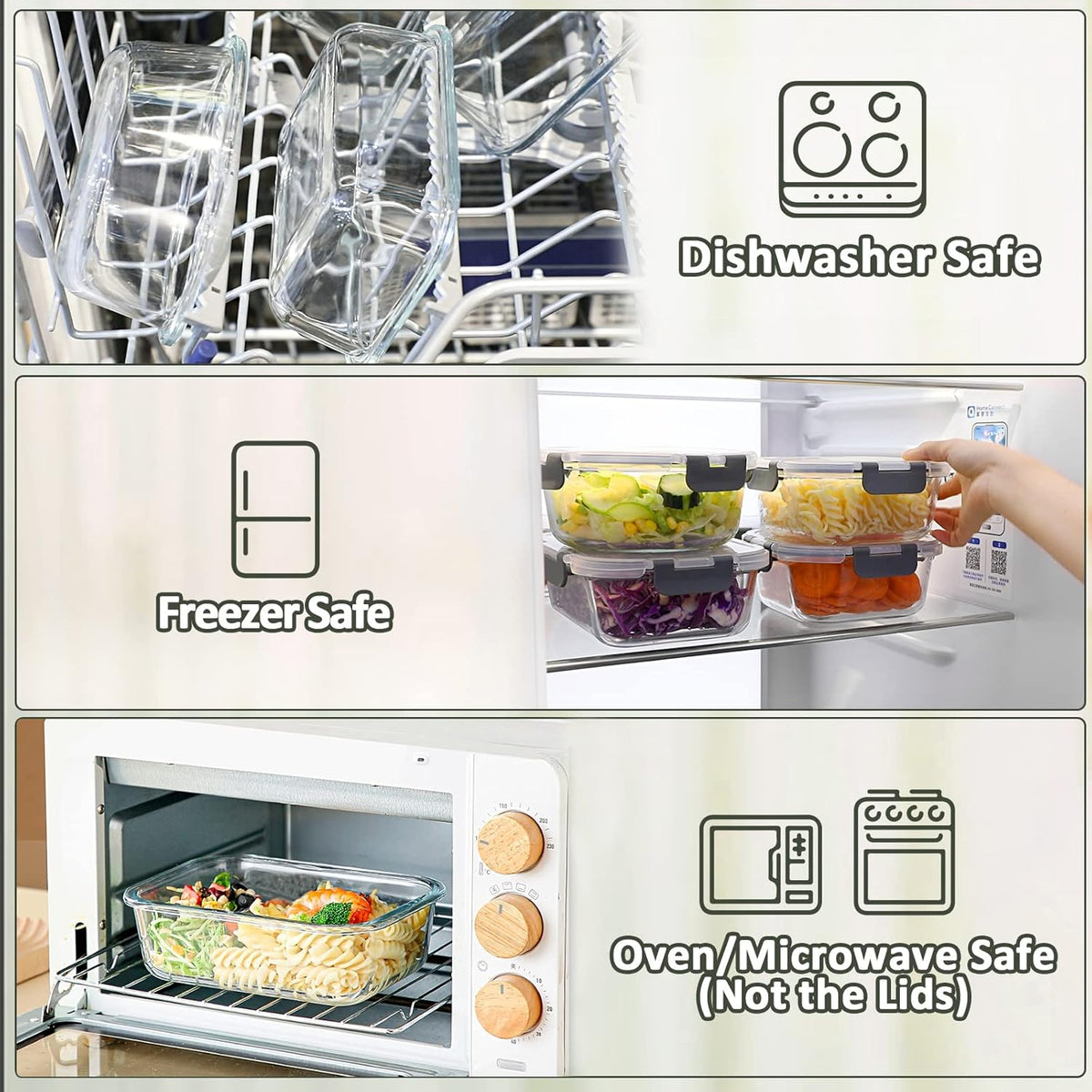stackable form factor for vertical fridge and cabinet organization