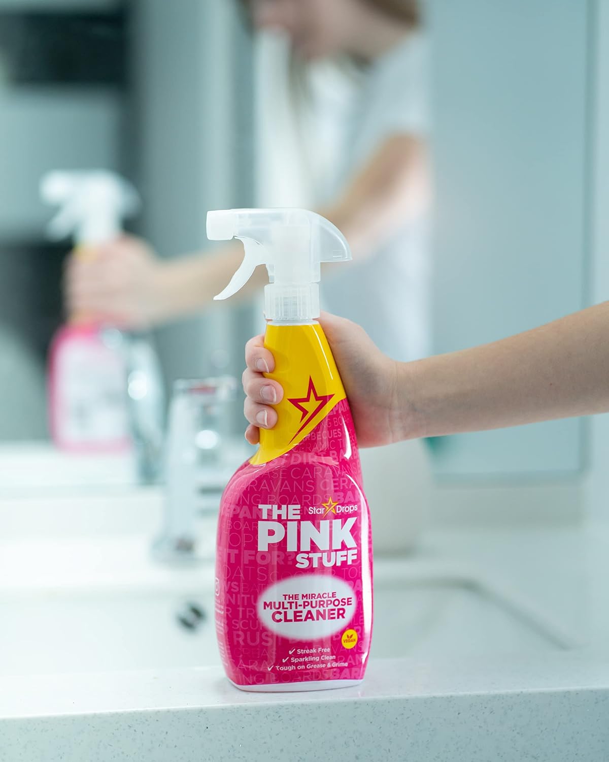 Stardrops Pink Stuff Multi-Surface Spray 750ml 3-Pack – One Bottle for a Clutter-Free Cleaning Cabinet
