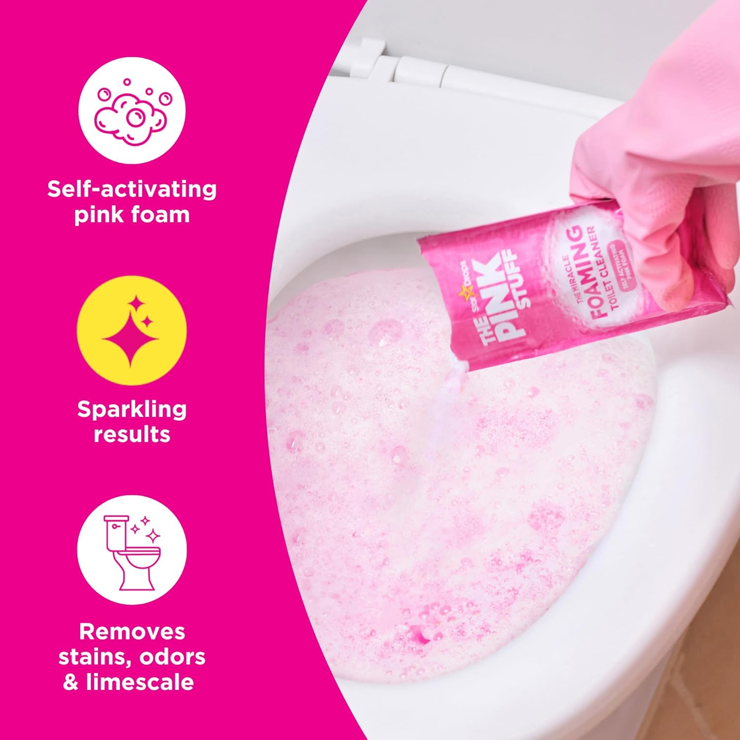 Stardrops The Pink Stuff Bathroom Cleaning Kit – Thoughtful Housewarming Gift for New Homeowners, All-in-One Bathroom Care