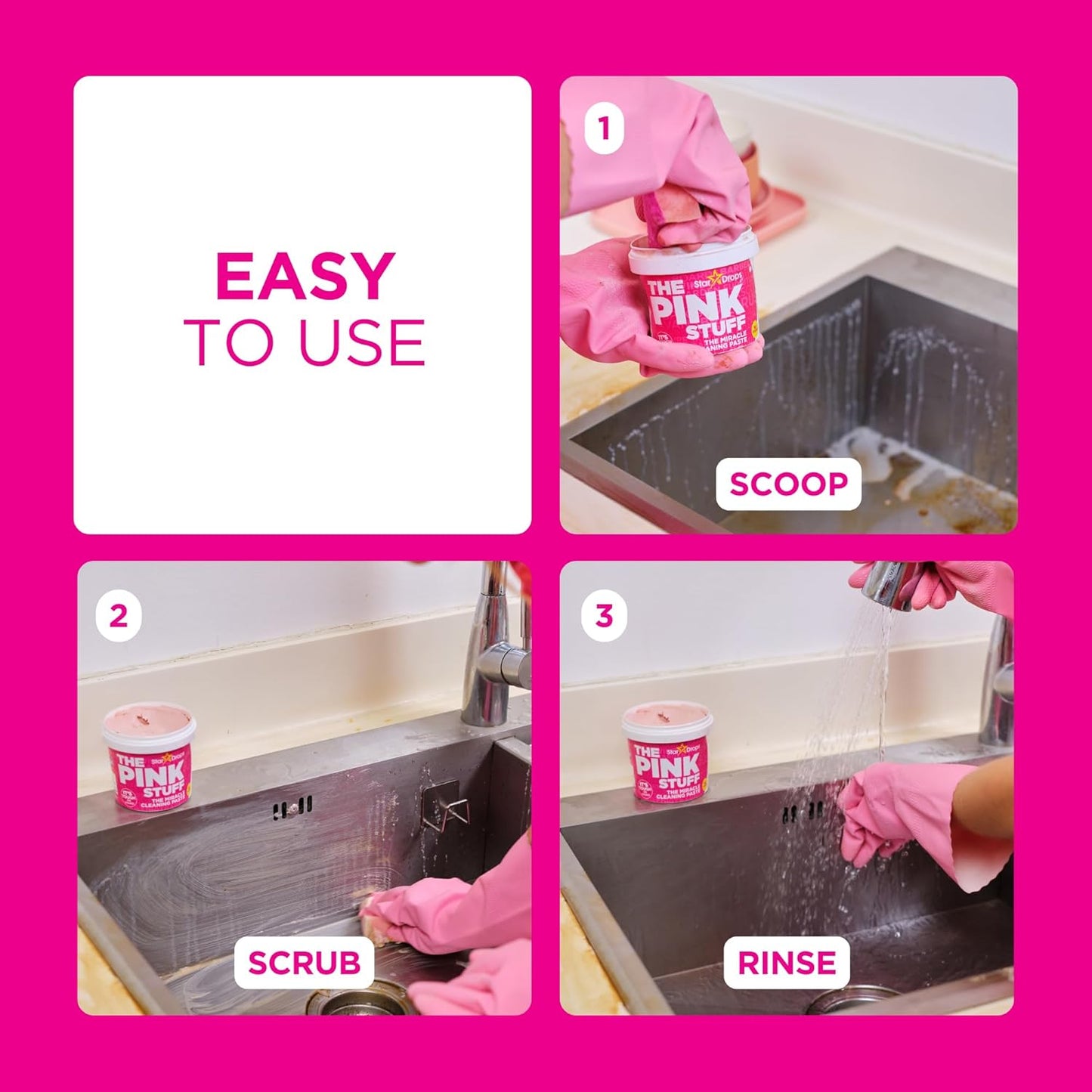 Stardrops The Pink Stuff Concentrated Paste Duo – Affordable Valentine's Day and Holiday Stocking Stuffer for Clean Freaks