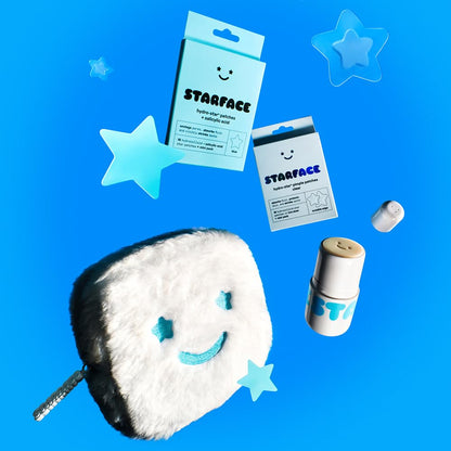 Starface Big Lil White Gift Set - Cute Birthday Skincare Gift for Her, Pimple Patches and Vanilla Lip Balm