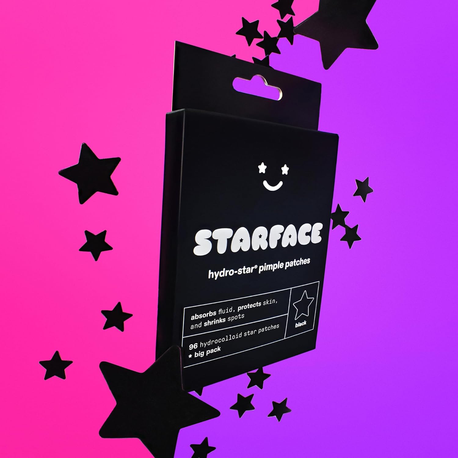 Starface Hydro-Star Black Pimple Patches – Overnight Spot Treatment for Mindful Evening Skincare Ritual