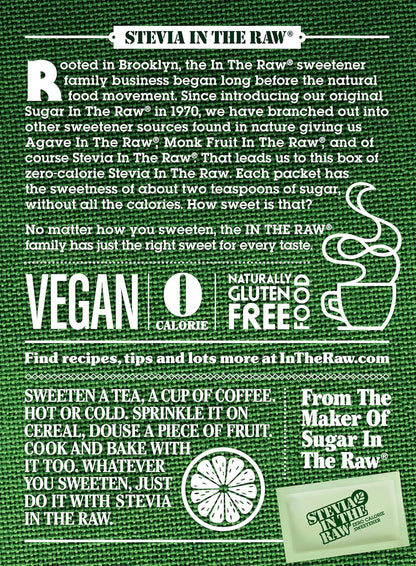 Stevia In The Raw Zero Calorie Sweetener Packets – Daily Self-Care Ritual for Blood Sugar Wellness at Home or Office