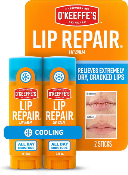 stick-format lip balm with matte, clear finish