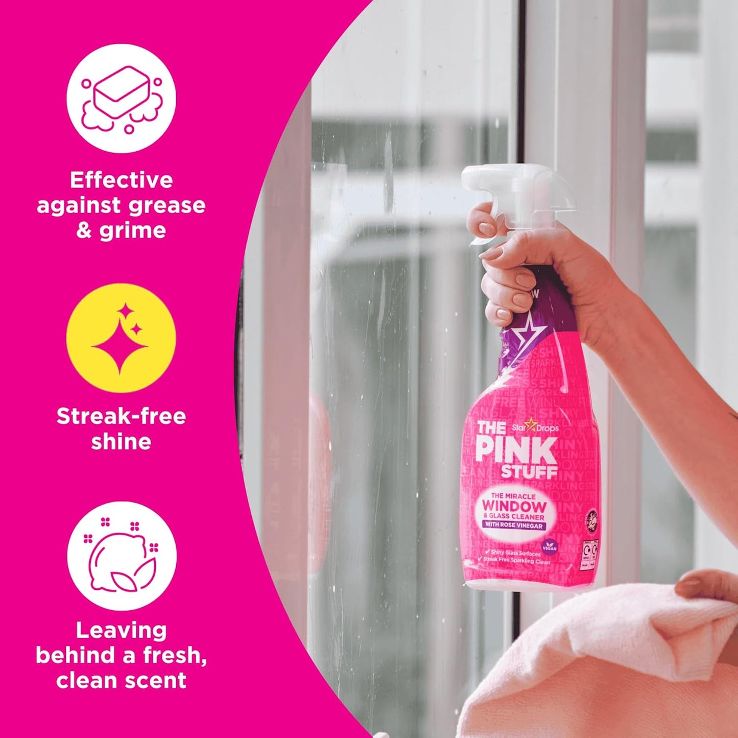 streak-free advanced formula for flawless glass finish