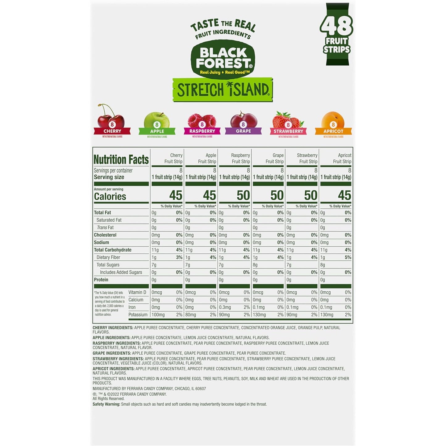 Stretch Island Fruit Strips – Low-Sugar Office Snack for Adults, Non-GMO Gluten-Free 48-Count Box