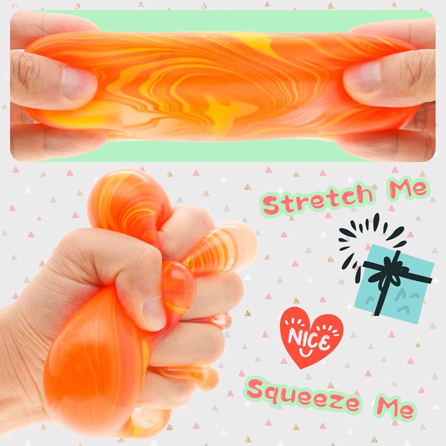 stretchable and pullable texture that supports multiple fidget motions