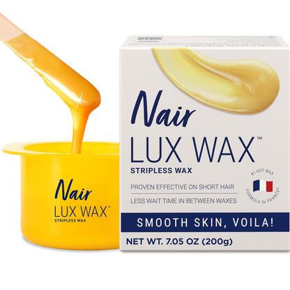 stripless hot wax formula — applies in thin layers and self-removes without cloth strips