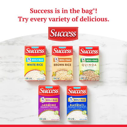 Success Boil-in-Bag Rice, Quick Microwave Rice for Home Office Lunch Prep, No-Mess Weekday Side Dish
