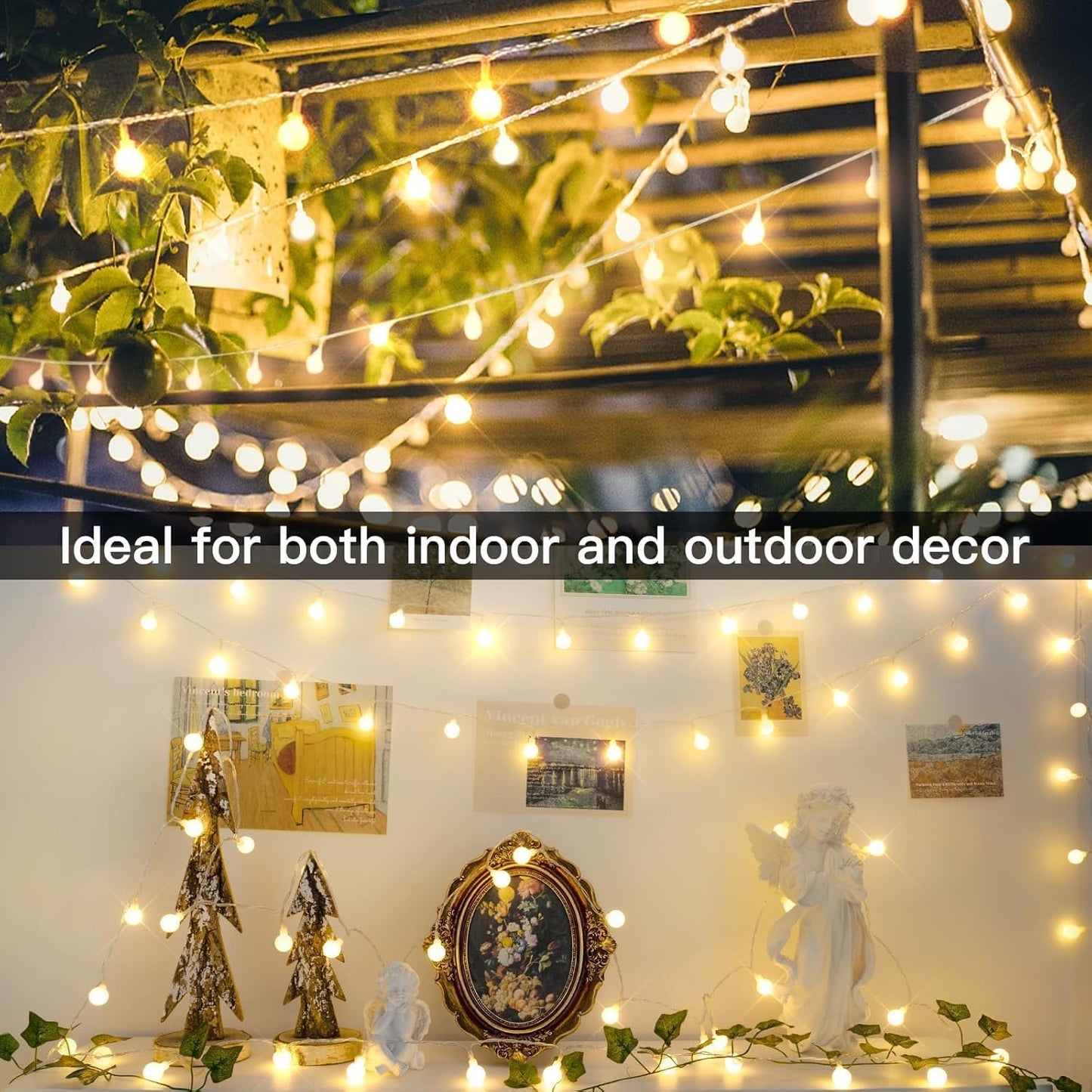 suddus 2700K Warm White Globe String Lights – Calming Bedtime Reading Light with 6hr Auto Timer for Nightly Wind-Down