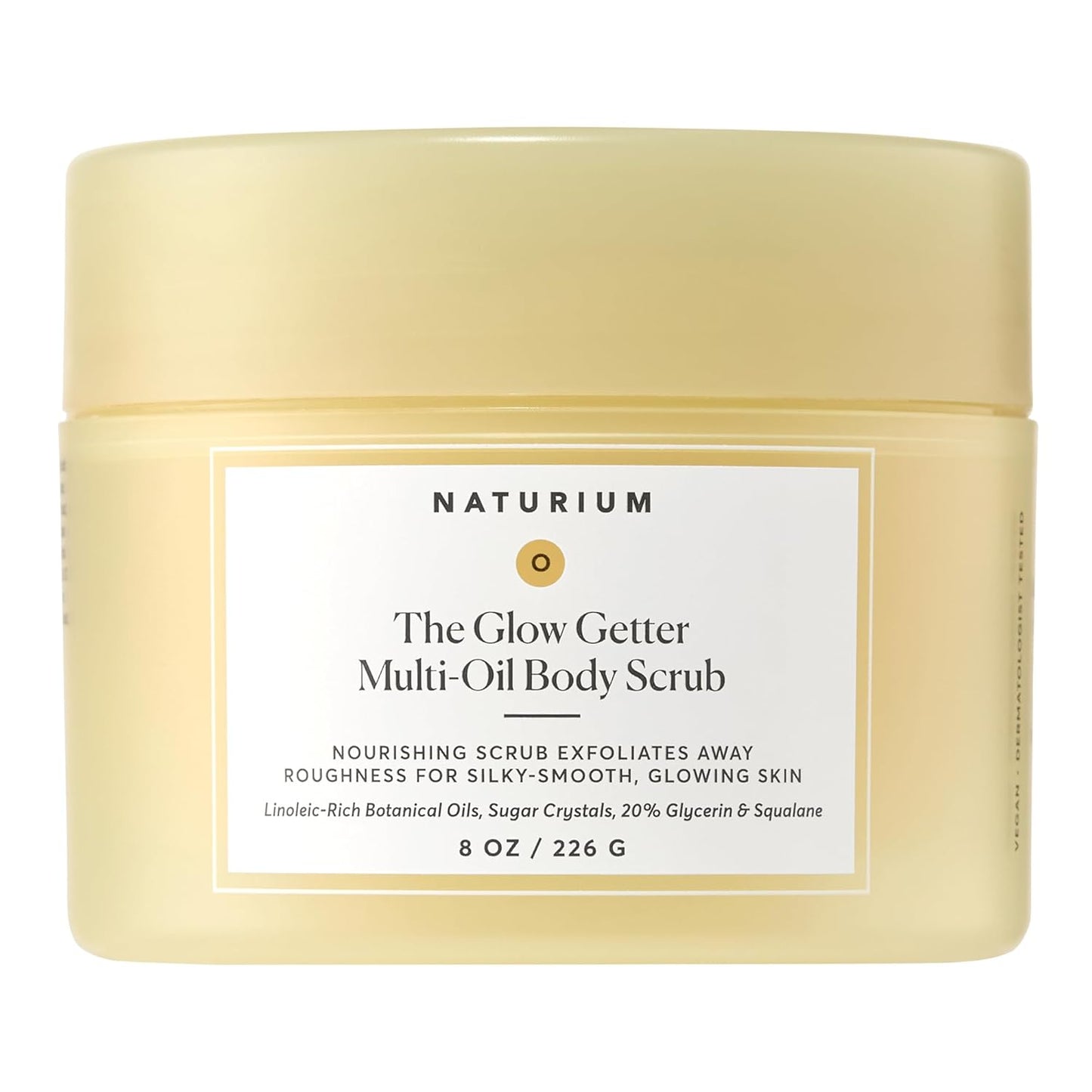 sugar crystal physical exfoliant for visible texture improvement