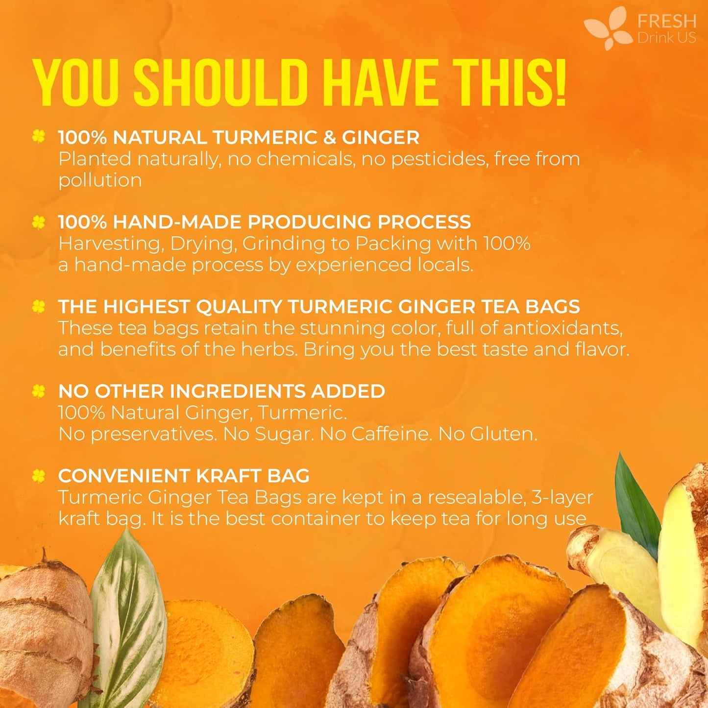 sugar-free, caffeine-free, gluten-free, vegan formulation with no artificial colors or flavors
