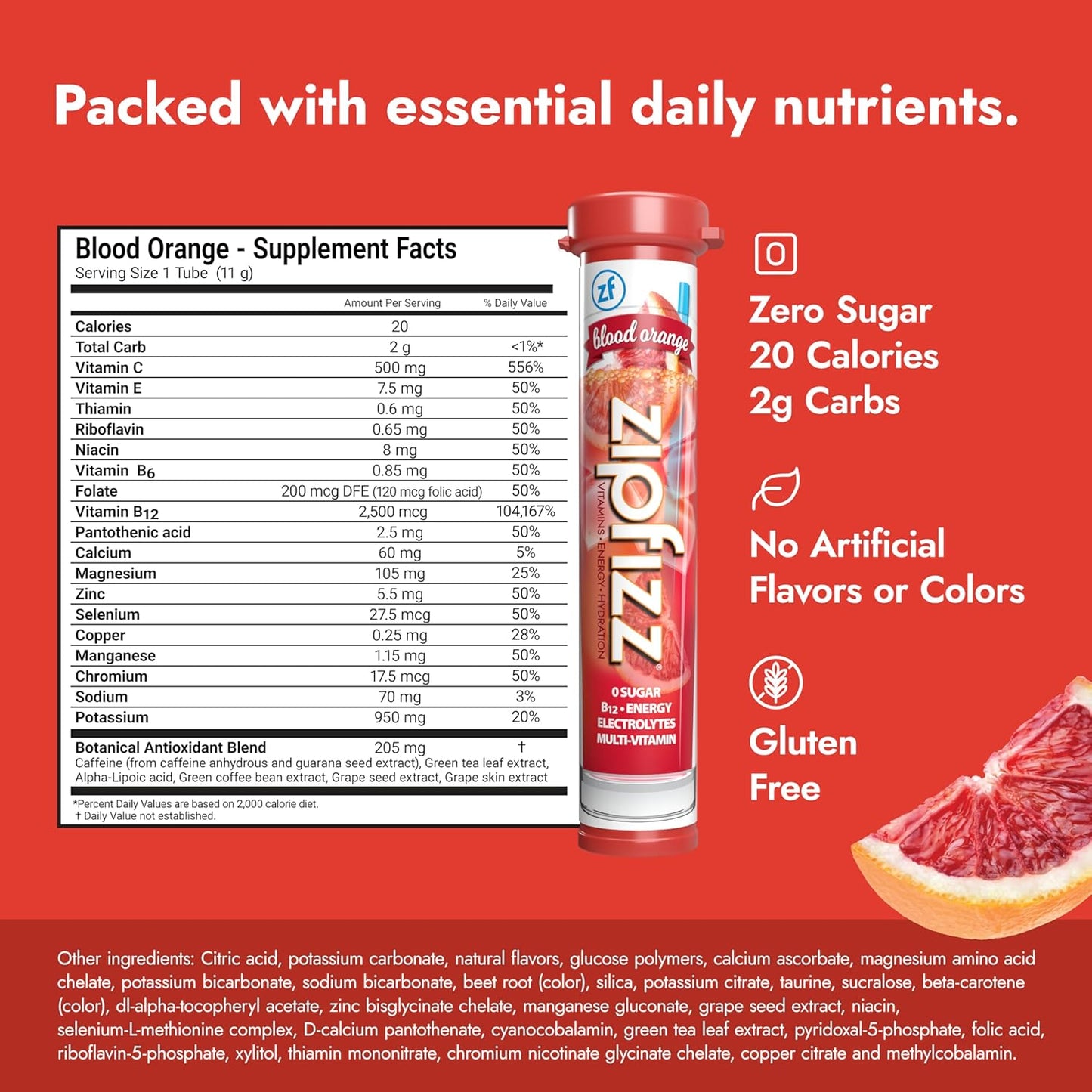 sugar-free, low-carb, low-calorie formulation with no artificial flavors, colors, or preservatives
