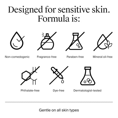 suitable for sensitive, reactive, and acne-prone skin types