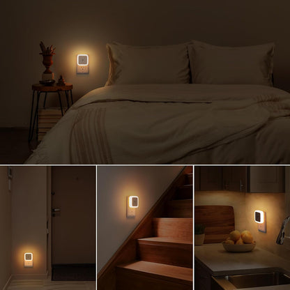 Sujeet Night Light 8-Pack – Practical Housewarming Gift for New Homeowners, Dusk to Dawn Hallway and Bedroom Set