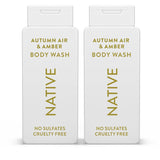 Native Body Wash – Plant-Based Cleanser for Nightly Wind-Down Shower Rituals, Sulfate & Paraben Free, 18 oz 2-Pack