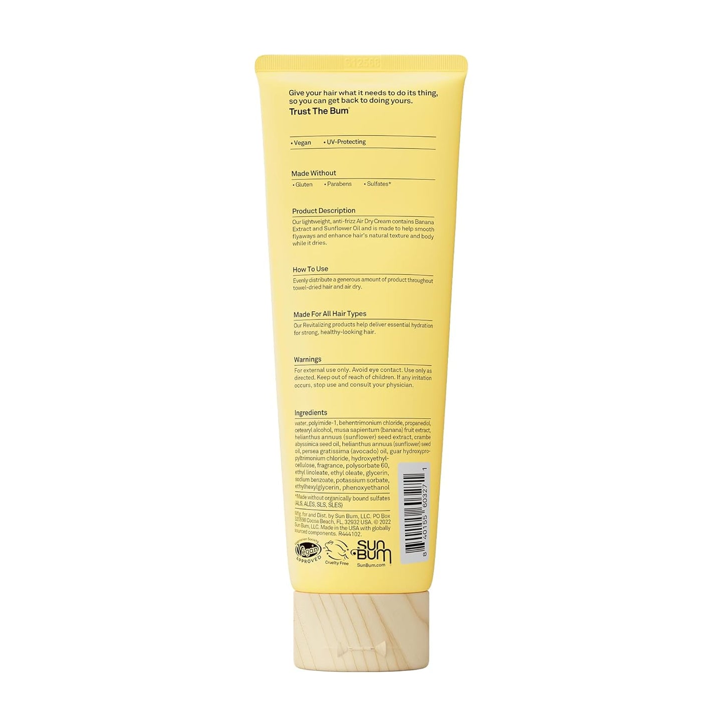 Sun Bum Air Dry Cream – Portable Anti-Frizz Defense for Beach, Pool & Outdoor Adventures
