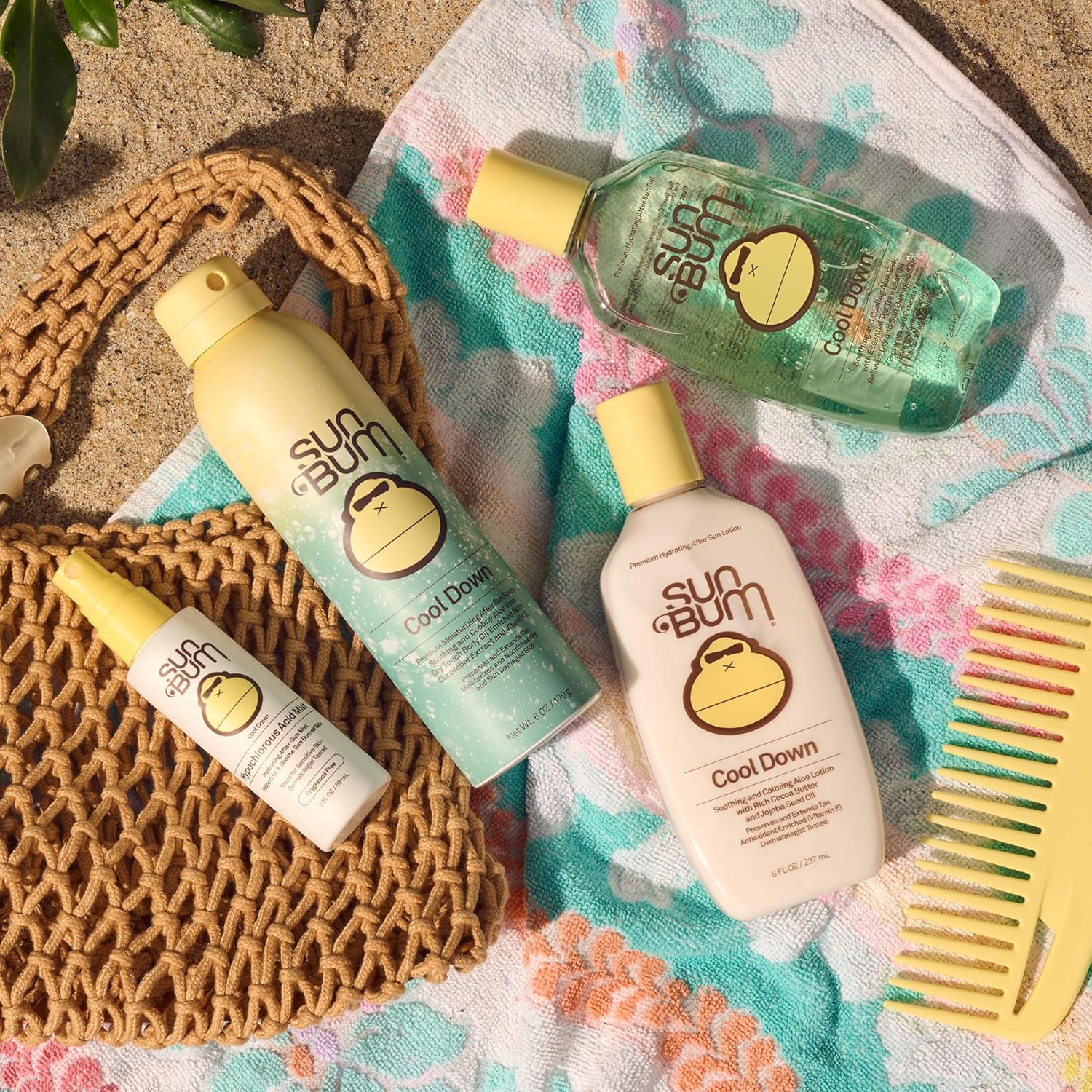 Sun Bum Cool Down Aloe Vera Lotion – Portable 3 oz Travel Size for Beach & Camping