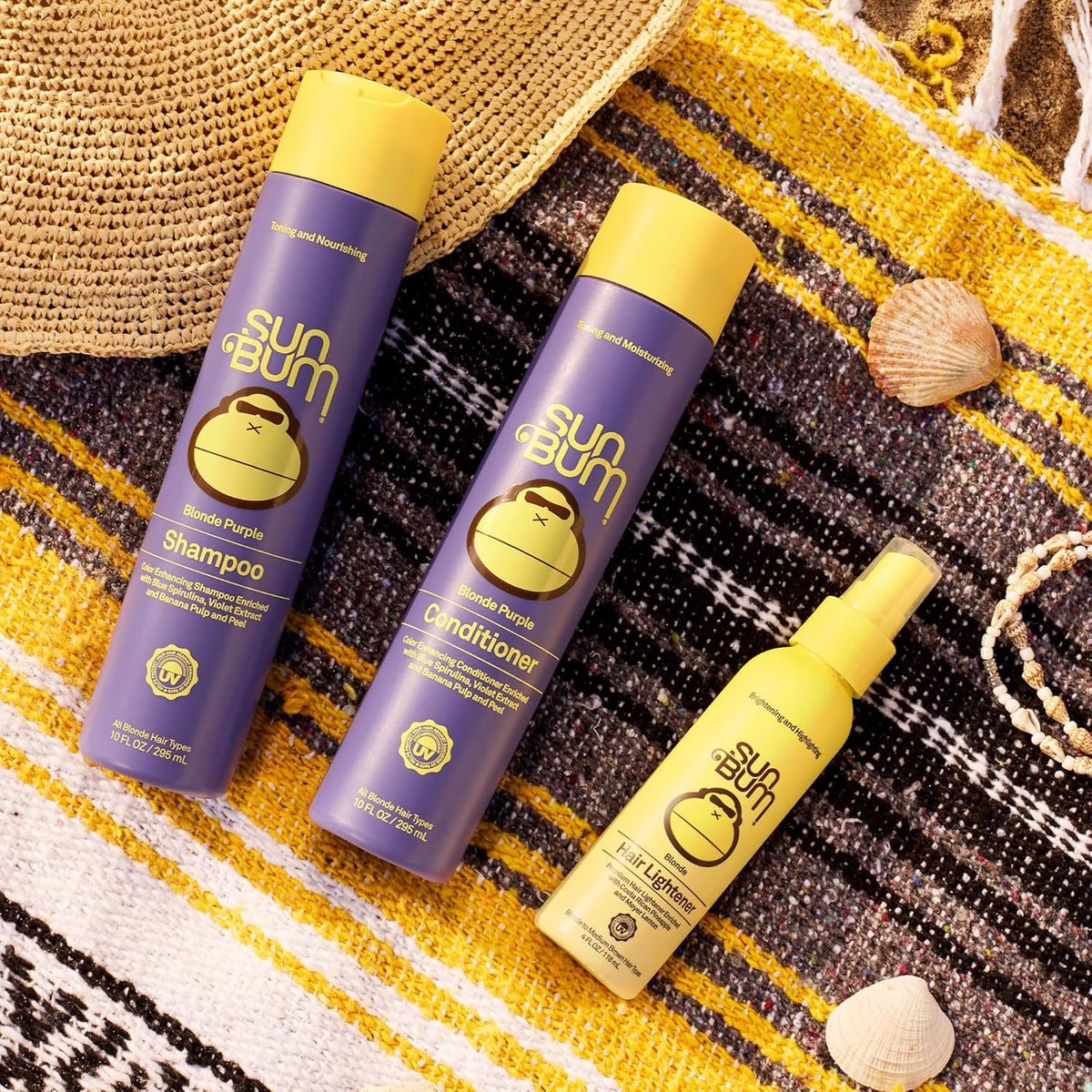 Sun Bum Hair Lightener Spray - Birthday Gift for Blonde Women with Tropical Pineapple Scent - 4 oz