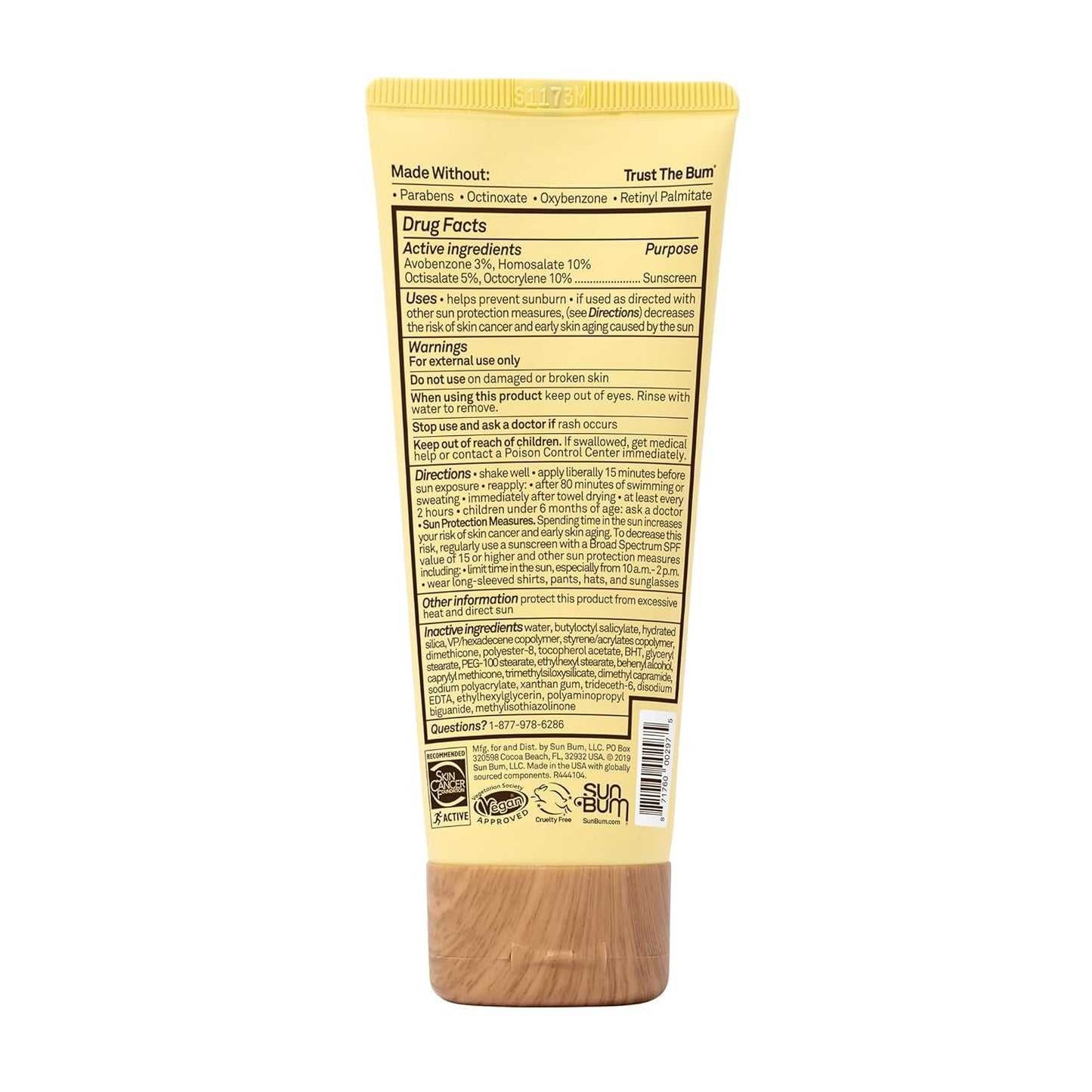 Sun Bum SPF 50 Face Lotion - Patio and Camping Sun Protection - Fragrance Free Travel Size 3 oz