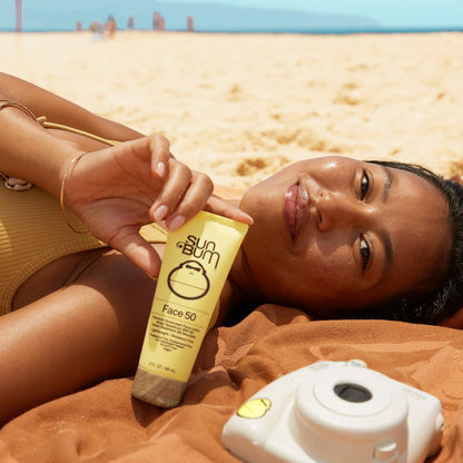 Sun Bum SPF 50 Face Lotion - Patio and Camping Sun Protection - Fragrance Free Travel Size 3 oz