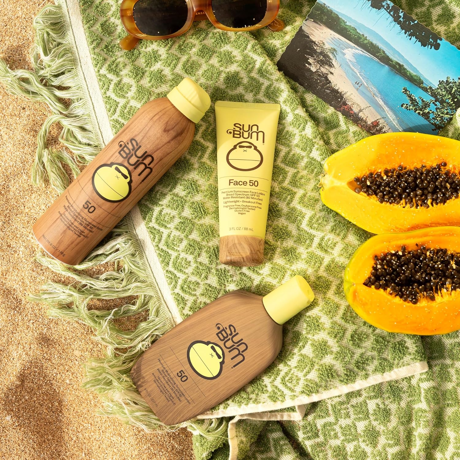 Sun Bum SPF 50 Face Lotion - Patio and Camping Sun Protection - Fragrance Free Travel Size 3 oz