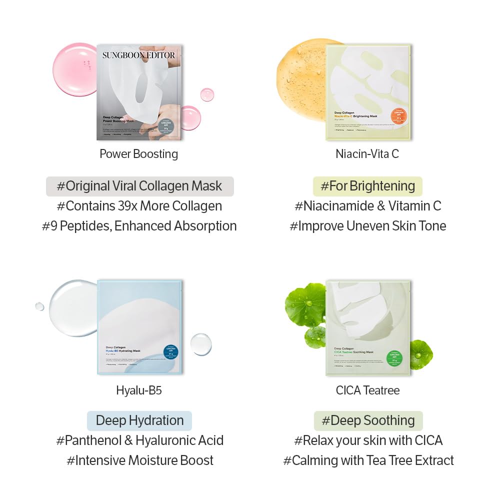 SUNGBOON EDITOR Deep Collagen Overnight Mask – Thoughtful Birthday Gift for Her, Korean Glass Skin Treatment for Women