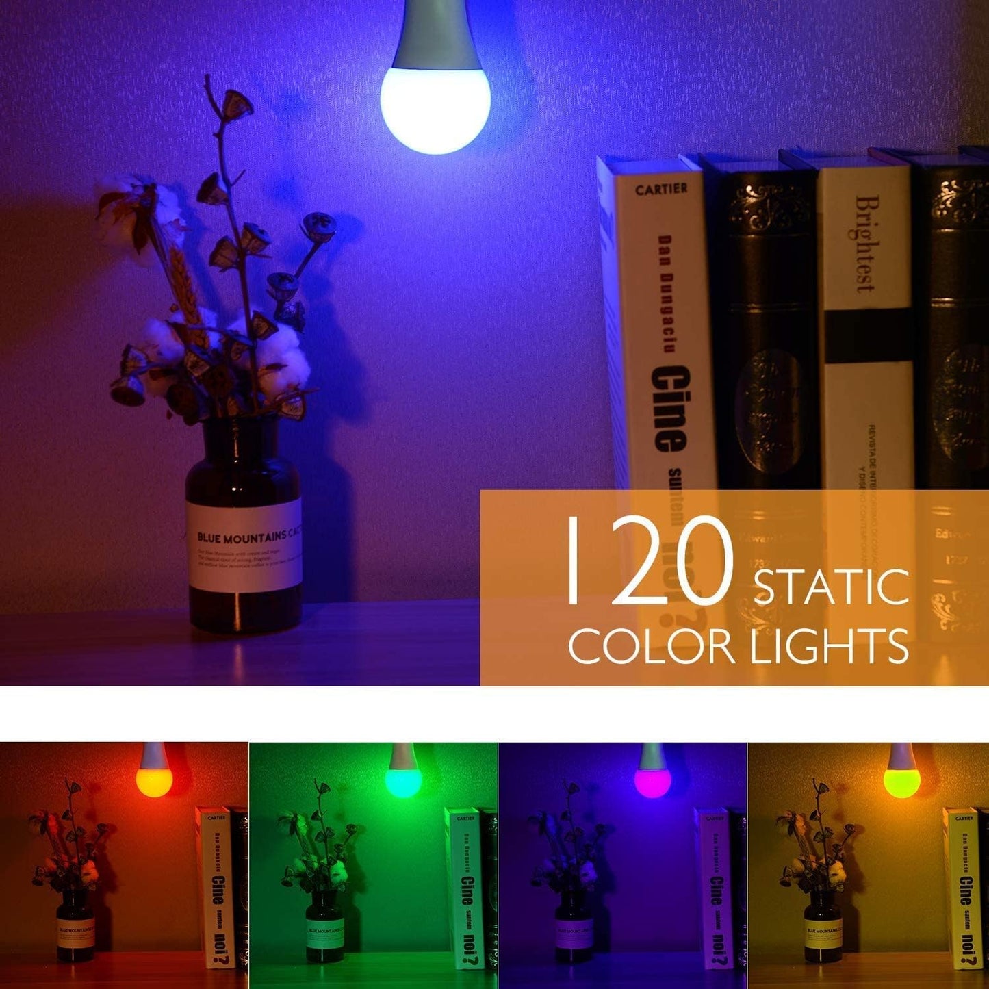 SUNNEST Color Changing Light Bulb – One Bulb Replaces Many Accent Lights, Clean E26 10W Design with Remote